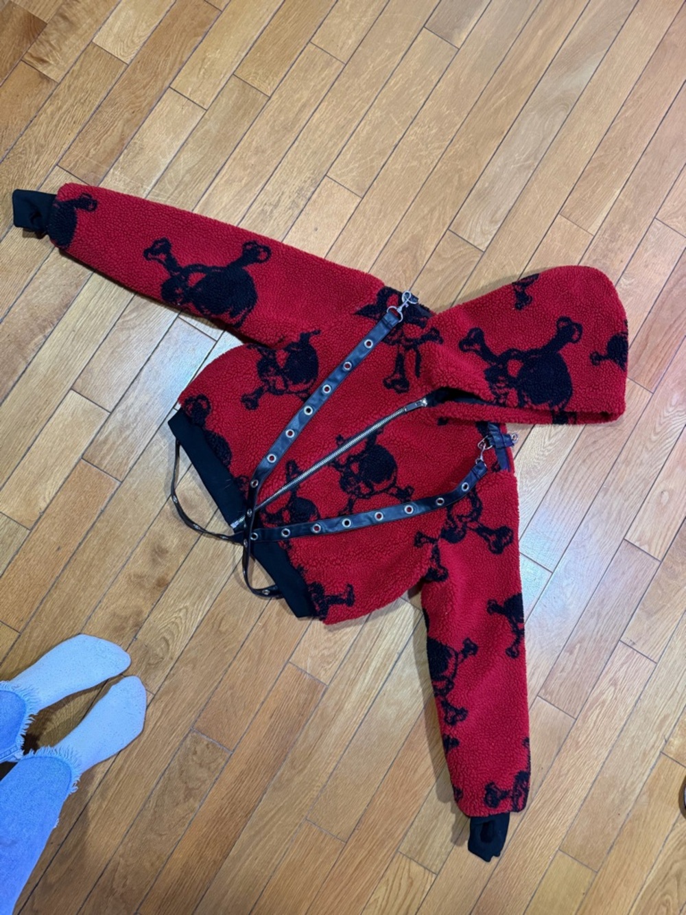 Widow Red Skull Cropped Jacket